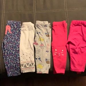 5 pairs leggings Gap, Carter’s 6-9 month